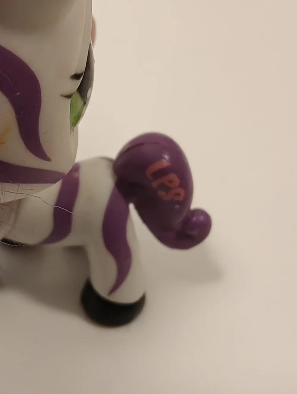 Littlest Pet Shop #2470 "Cutest Pets" purple Zebra With Fuzzy Purple Mane - Picture 3 of 7